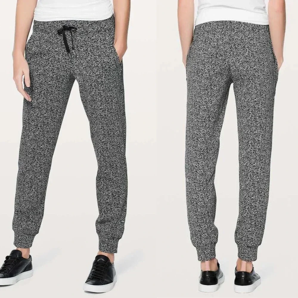 Lululemon Ready To Rulu Pant 29" Reconnect Jacquard Luon Wht Black 27037